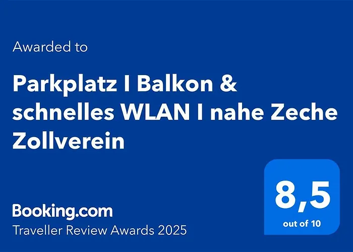 Appartement Parkplatz I Balkon & Schnelles Wlan I Nahe Zeche Zollverein Essen
